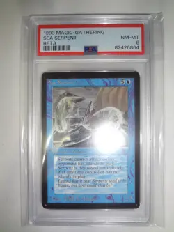 MTG MAGIC THE GATHERING CARD 1993 BETA SEA SERPENT PSA GRADED 8 NM-MT ENGLISH U - Image 1