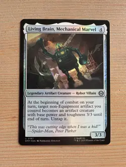 Living Brain, Mechanical Marvel - 167 - MTG: Marvel’s Spider-Man -Uncommon -FOIL - Image 1