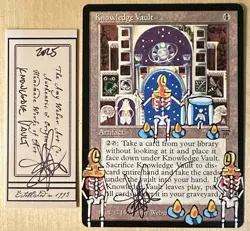 MTG BB Knowledge Vault Legend Alter Altered Sketch Art Amy WEBER Magic - Image 1
