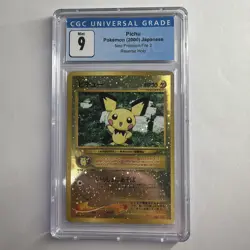 Pokemon Pichu 172 Reverse Holo Japanese Neo Premium File 2 CGC 9 - Image 1