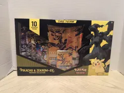 2021 Pokemon Pikachu & Zekrom GX Tag Team Premium Collection Sealed Box ES Packs - Image 1
