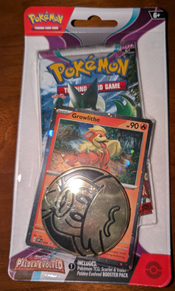 Pokemon TCG Paldea Evolved Checklane Blister Growlithe FACTORY SEALED - Image 1