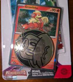 Pokemon TCG Paldea Evolved Checklane Blister Growlithe FACTORY SEALED - Image 3