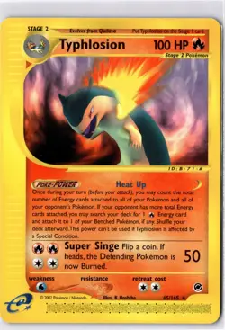 Typhlosion 65/165 Rare Pokemon Expedition WOTC NM 2002 - Image 1