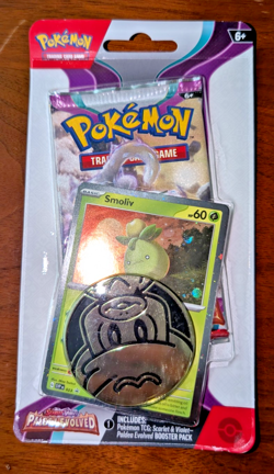 Pokemon TCG Paldea Evolved Checklane Blister Smoliv FACTORY SEALED - Image 1