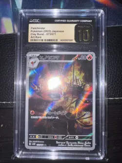 CGC 10 PRISTINE Fletchinder 073/071 AR Art Rare Clay Burst sv2D Pokemon Card - Image 3