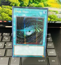 Yugioh Dark Hole MP25-EN130 1st Edition Prismatic Secret Rare NM - Image 1