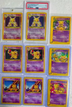 Pokemon TCG Base, Base 2, Expedition: Alakazam Kadabra Abra 9 Card Lot - Image 1