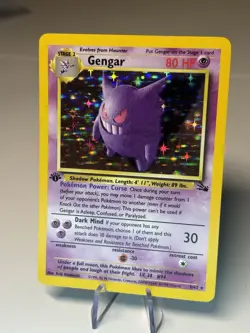 Gengar 1st First Edition Fossil 5/62 Holo Rare Pokemon card TCG - Image 1