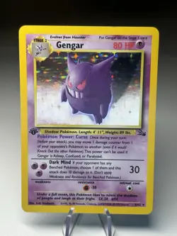 Gengar 1st First Edition Fossil 5/62 Holo Rare Pokemon card TCG - Image 2