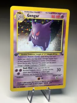 Gengar 1st First Edition Fossil 5/62 Holo Rare Pokemon card TCG - Image 5