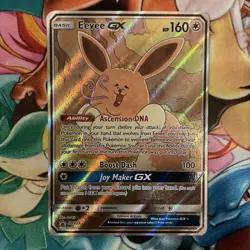 Pokemon Sun & Moon Promo Eevee GX SM233 Textured Alt Card NM - Image 2
