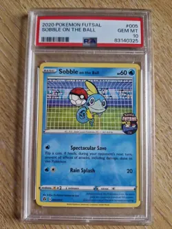 PSA 10 Sobble On The Ball 005/005 Futsal Football Promo Pokemon Card - Image 1
