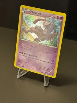 Mewtwo XY100 Black Star Promo SWIRL Holo MP+ Pokemon Card English - Image 2