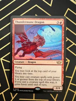 Thundermane Dragon NM MTG Commander: Tarkir: Dragonstorm Regular - Image 1
