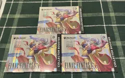 Magic The Gathering-Final Fantasy Omega Collector Booster Pack Sealed Lot Of 3 - Image 1
