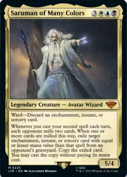 MTG Saruman of Many Colors Normal NM Universes Beyond: The Lord of the Rings: Ta - Image 1