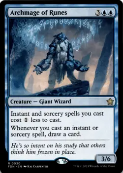 MTG Archmage of Runes Normal NM Foundations Magic 30 - Image 1