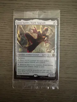 Prerelease FOIL IRON SPIDER, STARK UPGRADE mtg SEALED Spider-Man Rare PROMO - Image 1