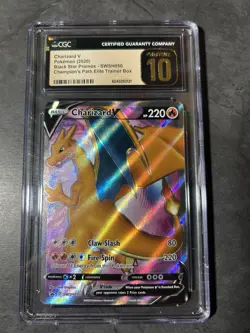 CGC 10 Pristine - Charizard V SWSH050 ETB Promo - Champions Path Pokemon TCG - Image 1