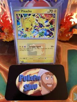 2025 Pokemon Pikachu SVP225 Worlds Celebration Tournament Winner Promo - LP - Image 1