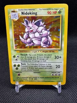 Pokemon TCG Nidoking Base Set 11/102 Holo 1999-2000 Wizards - LP - Image 1