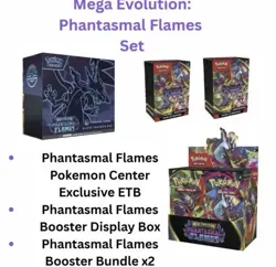 Phantasmal Flames: Pokemon Center ETB + Booster Box + Booster Bundle x2 PREORDER - Image 1