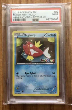 2016 Pokemon XY Toys R Us MAGIKARP Holo Generations PSA 9 - Image 1