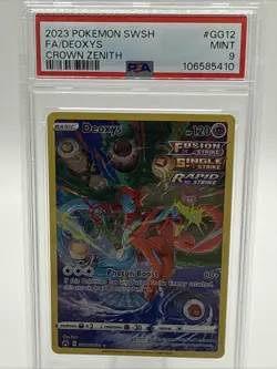 2023 Pokemon SWSH Crown Zenith Deoxys Galarian Gallery #GG12/GG70 PSA 9 - Image 1