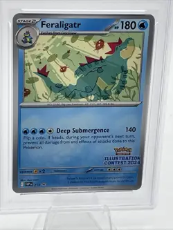 2025 POKEMON SVP EN Illustration Contest Promo #213 FERALIGATR PSA 9 - Image 2