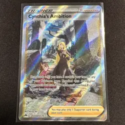 Pokemon TCG Cynthia's Ambition Crown Zenith Galarian Gallery GG60/GG70 Full Art - Image 1