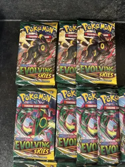 Lot Of 21 Pokemon Evolving Skies Booster Packs From Tins! - Image 2