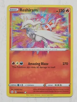Pokemon TCG Reshiram Shining Fates 017/072 Holo Amazing Rare NM/MINT - Image 1
