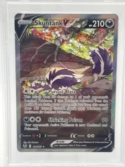 2022 Pokemon SWSH Silver Tempest #181 FA/Skuntank V PSA 10 GEM MT - Image 2