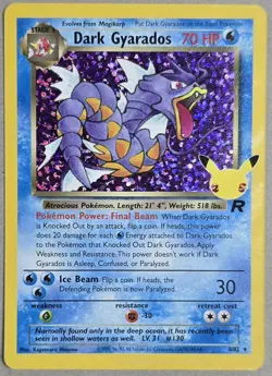 Pokemon Dark Gyarados TCG Holo Rare 8/82 Celebrations Stamped Classic Collection - Image 1