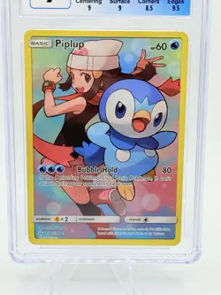 2019 Pokemon Piplup Cosmic Eclipse Full Art Secret Character Rare 239/236 CGC 9 - Image 2
