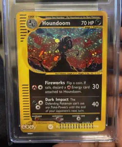 Houndoom Pokemon Card (2003) Aquapolis Holo CGC 8 NM/MINT - Image 3