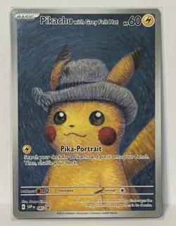 Pikachu with Grey Felt Hat 085 Sv: Scarlet & Violet Promo Card CLEAN - Image 1