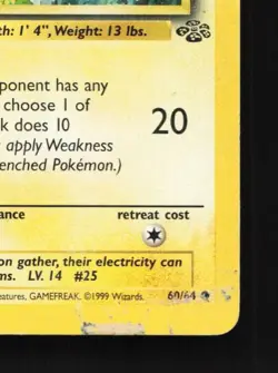Pikachu 60/64 HP Jungle English Pokemon Card TCG - Image 3