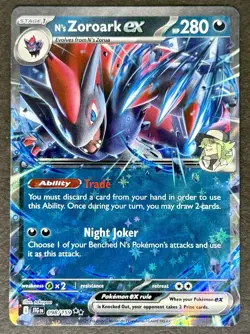 N's Zoroark ex 098/159 Ultra Rare Journey Together Pokemon Card TCG NM+ - Image 1