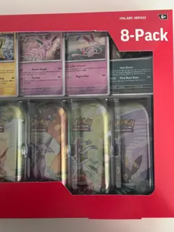 🃏Pokemon TCG Prismatic Evolutions Costco 8 Mini-Tin Bundle + Promo Cards SEALED - Image 4