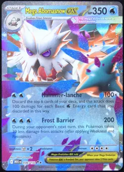 Pokemon TCG Mega Abomasnow ex 036/132 2025 Mega Evolution Double Rare Card - NM - Image 1