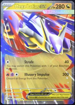 Pokemon TCG Mega Latias ex 100/132 2025 Mega Evolution Double Rare Card - NM - Image 1