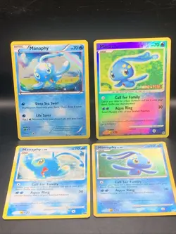 MANAPHY HOLO CARDS ( 4 ) 2007 Pokemon / Nintendo Holo And Reverse Holo - Image 1