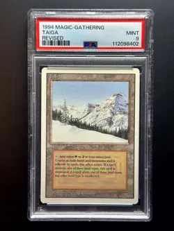 Taiga - Dual Land - Revised - 1994 Magic the Gathering Trading Card MTG PSA 9 - Image 1