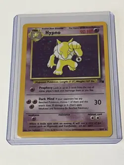 1999 Pokemon TCG Hypno 8/62 Fossil Set Holo Rare Card Vintage LP - Image 1