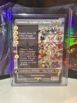 Summon: Knights of the Round Borderless Final Fantasy MTG #359 Mythic NM/M NF #3 - Image 1