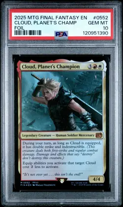 Cloud, Planet's Champ #0552 2025 Magic The Gathering Final Fantasy Foil PSA 10 - Image 1