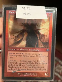 German FBB • Retro Foil Dragon’s Rage Channeler • NM • Mtg (1886) - Image 3
