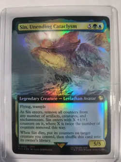 Sin, Unending Cataclysm 0185 Foil Extended Art Magic The Gathering Final Fantasy - Image 1